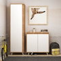 Hanah Home Zapatero Roble y Blanco